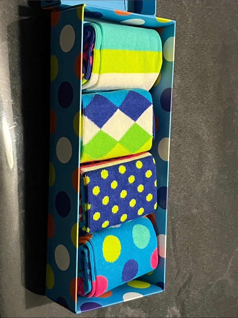 NEW Happy Socks 4-Pack Big Dot Socks Gift Set